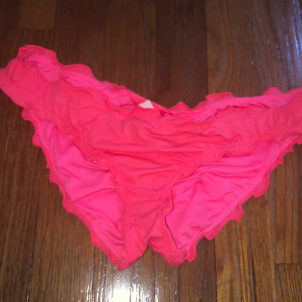 Hot Pink Ruched Cheeky VS Bikini Bottoms
